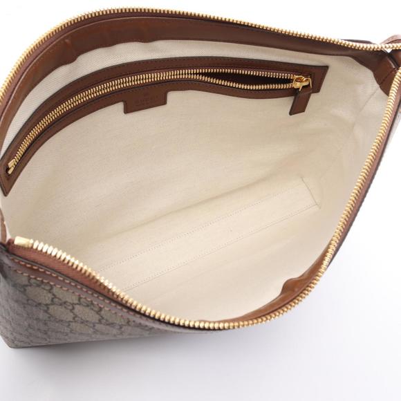 Gucci Interlocking G GG Supreme Shoulder Bag Coated Canvas Leather Men's Beig... - Picture 4 of 6